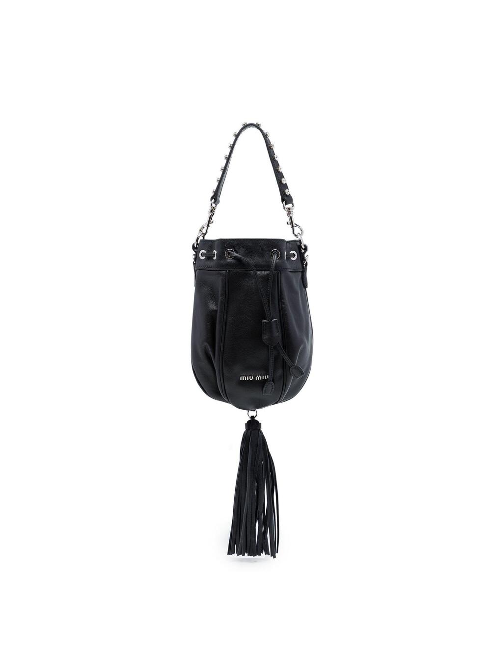Miu Nappa Crystal Embellished #343636M65B